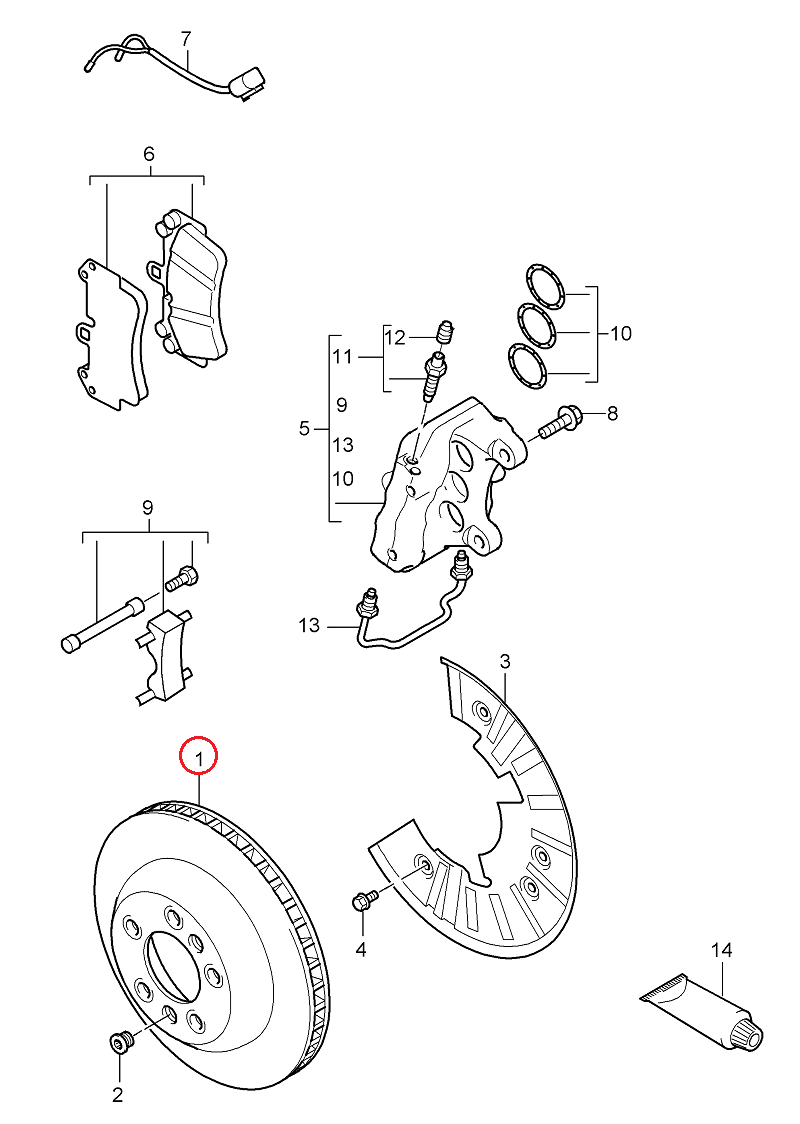 ポルシェ (957) / フロント ブレーキローター 左右2枚セット / 95535140300 / Brembo [09.9870.11]