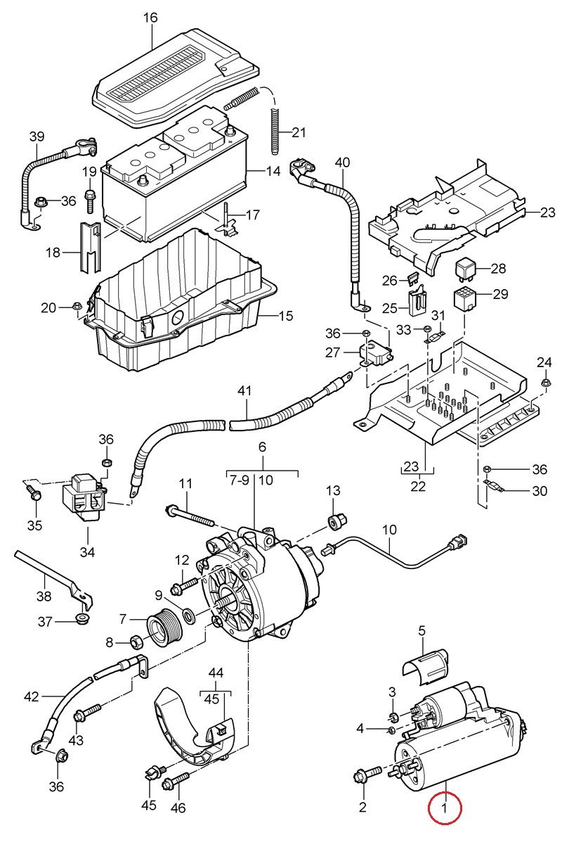 ポルシェ (957) / スターター セルモーター 2.0Kw / 94860420601