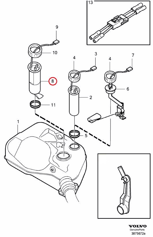 VOLVO (850 V70 C70) / フューエルポンプ 燃料ポンプ / 9480152 / PPS 