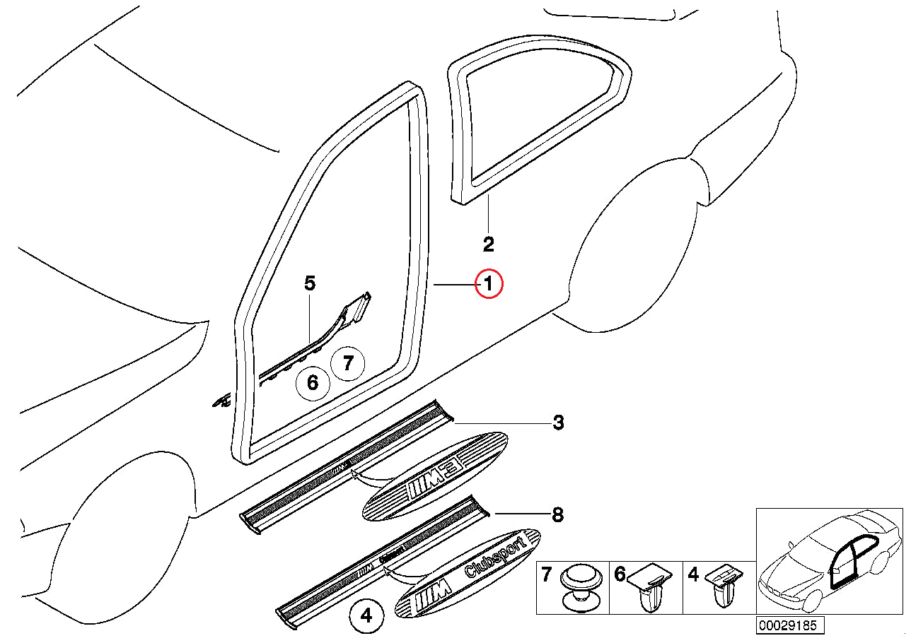 BMW (E36 クーペ カブリオレ) / フロントドアウェザーストリップ