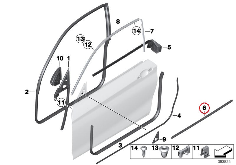 BMW (F22 F23 F87) / フロントドアガラスモール アウター グロスブラック 右 / 51337284566 / BMW純正